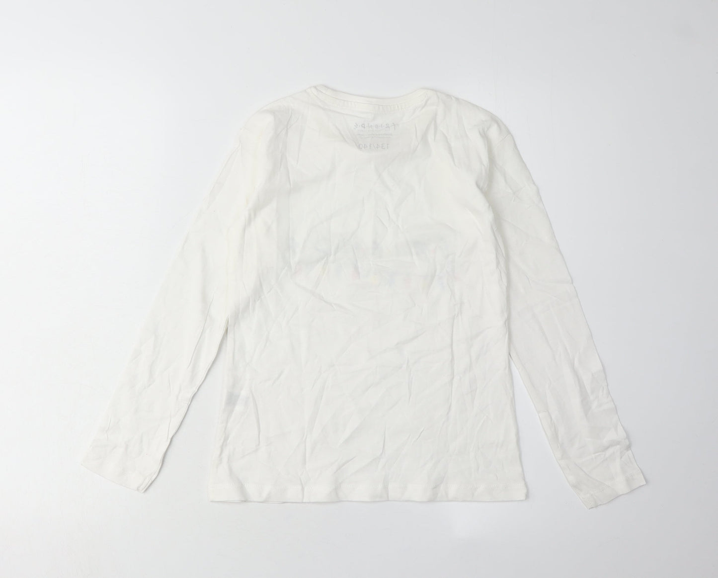 Friends Boys White Long Sleeve T-Shirt, Size 9-10Y, Graphic Print
