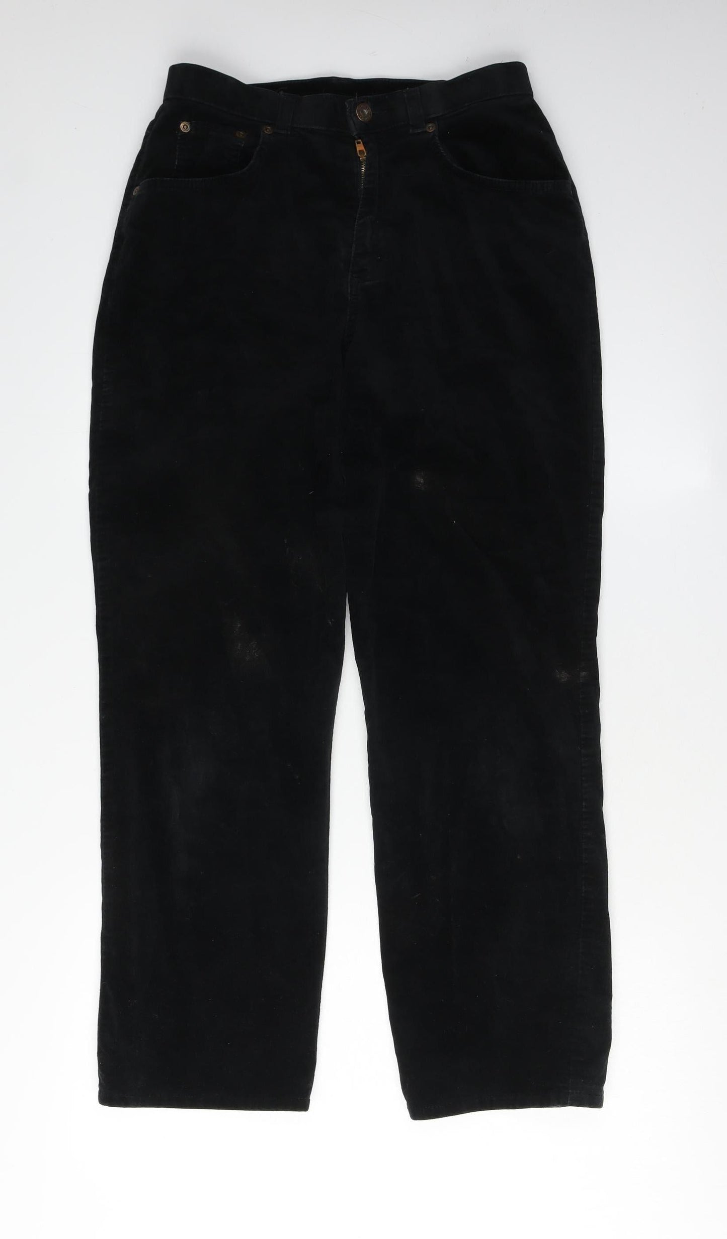 Womens UK Size 10 Marks and Spencer Regular Fit Casual Black Trousers