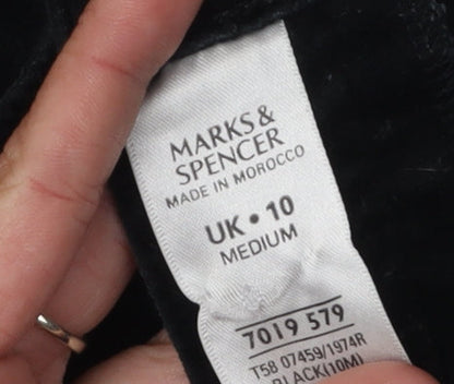Womens UK Size 10 Marks and Spencer Regular Fit Casual Black Trousers