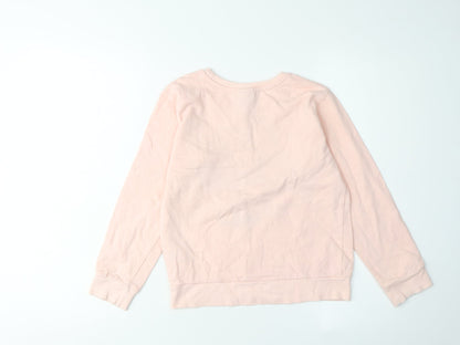 Disney Girls Pink Minnie Mouse Pullover Sweatshirt 9-10 Years