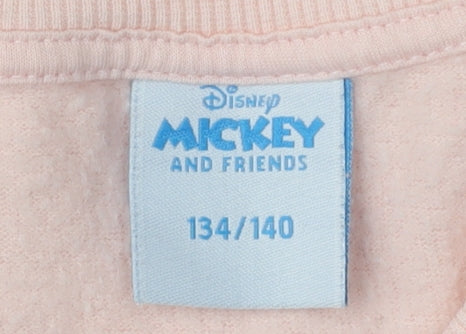 Disney Girls Pink Minnie Mouse Pullover Sweatshirt 9-10 Years