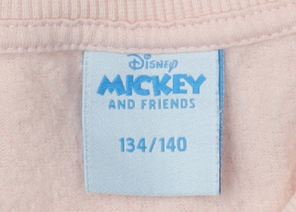 Disney Girls Pink Minnie Mouse Pullover Sweatshirt 9-10 Years
