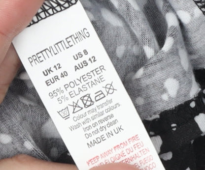 PrettyLittleThing Women's Black Dress Size 12