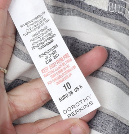 Dorothy Perkins Women's Multicoloured Striped Dress, Size 10