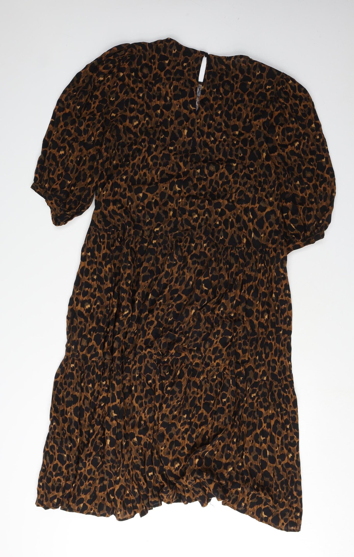 Next Women's Brown Animal Print Dress XS