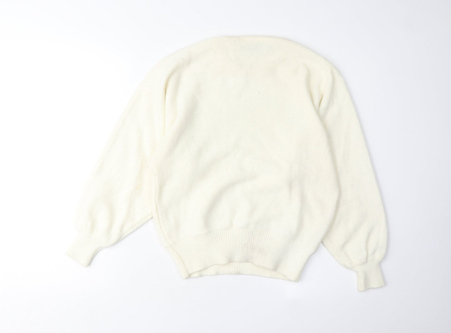Womens UK Size L Poppy Ivory Pullover Jumper