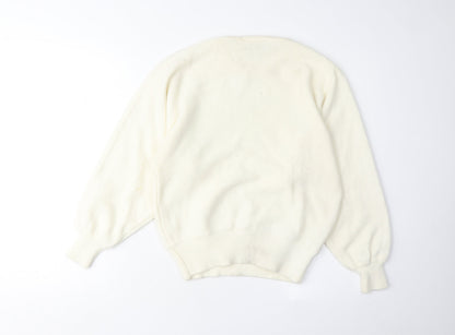 Womens UK Size L Poppy Ivory Pullover Jumper