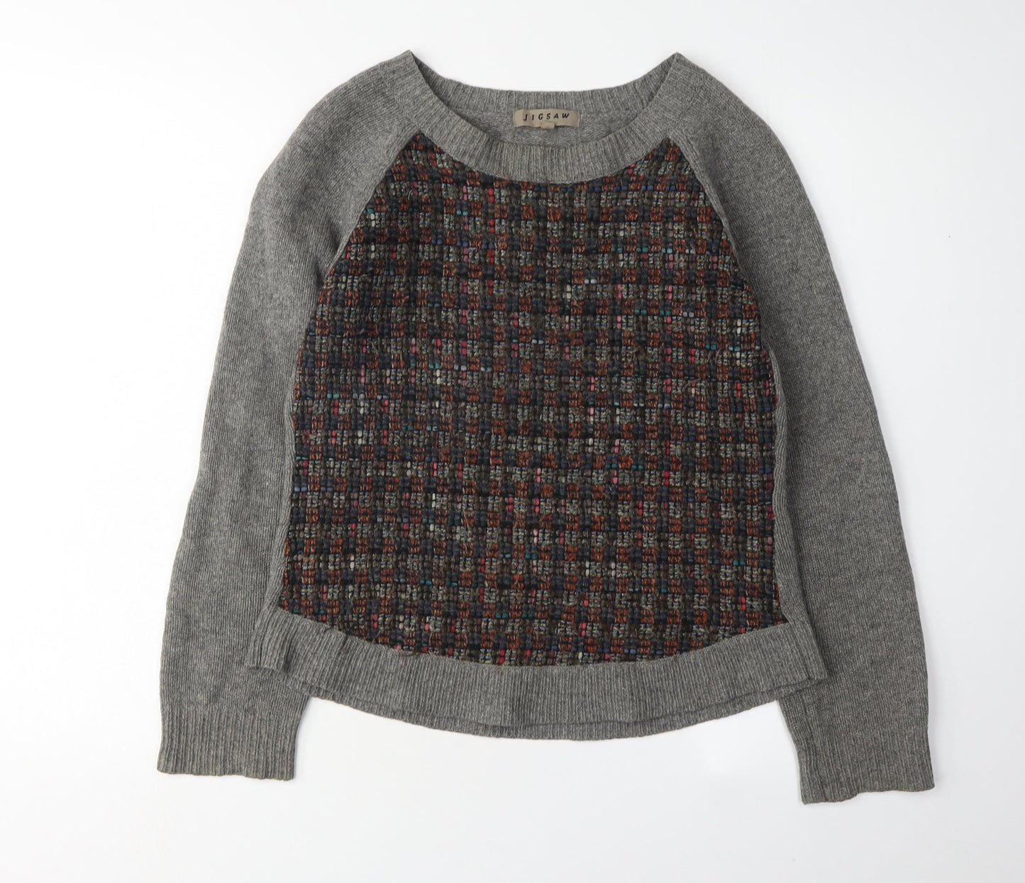 Jigsaw Women's Grey Wool Pullover Jumper, Size S