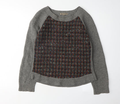 Jigsaw Women's Grey Wool Pullover Jumper, Size S