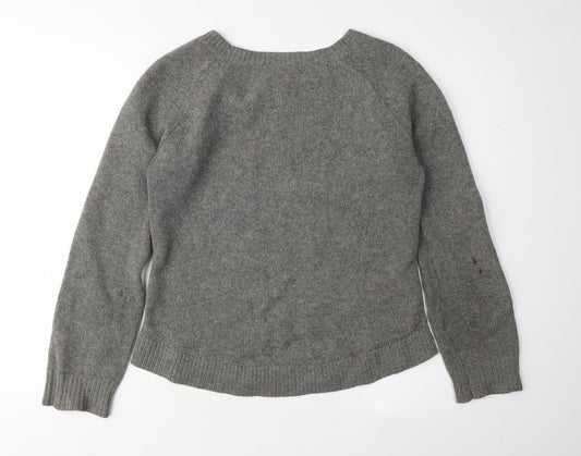 Jigsaw Women's Grey Wool Pullover Jumper, Size S