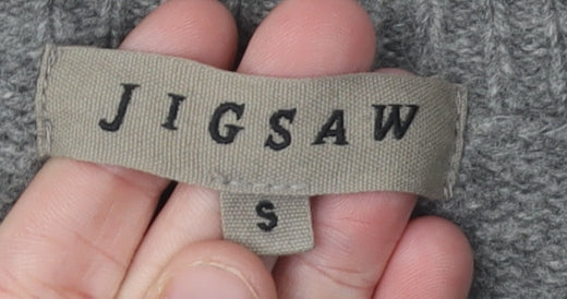 Jigsaw Women's Grey Wool Pullover Jumper, Size S