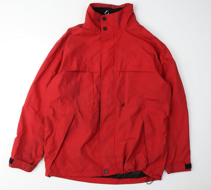 Mens UK Size L SKAG Red Windbreaker Coat