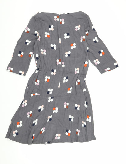 White Stuff Women's Grey Floral Dress Size 8
