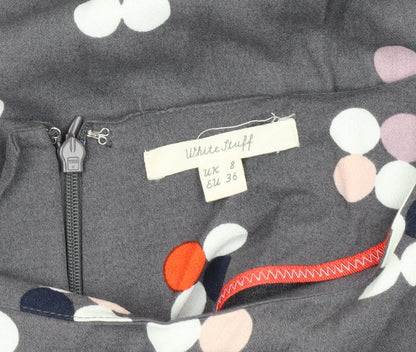 White Stuff Women's Grey Floral Dress Size 8