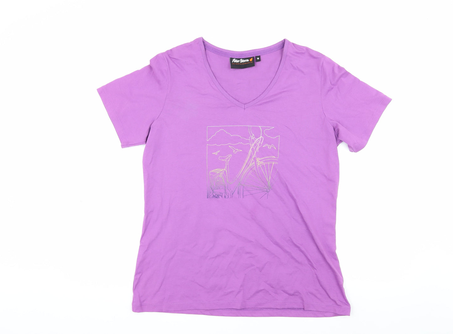 Peter Storm Women's Purple V-Neck T-Shirt Size 18