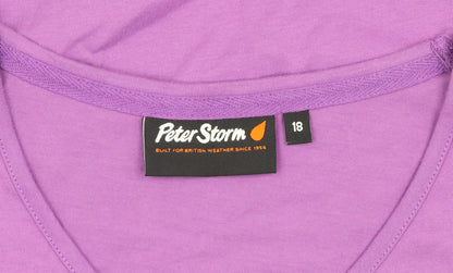 Peter Storm Women's Purple V-Neck T-Shirt Size 18