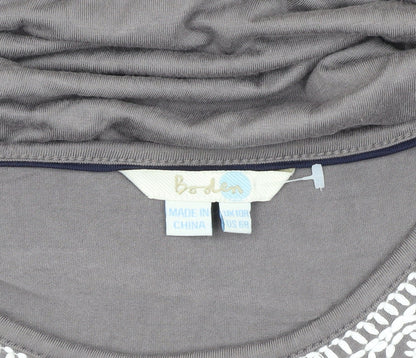 Boden Grey Midi Dress, Size 10, Women's Casual Elegance