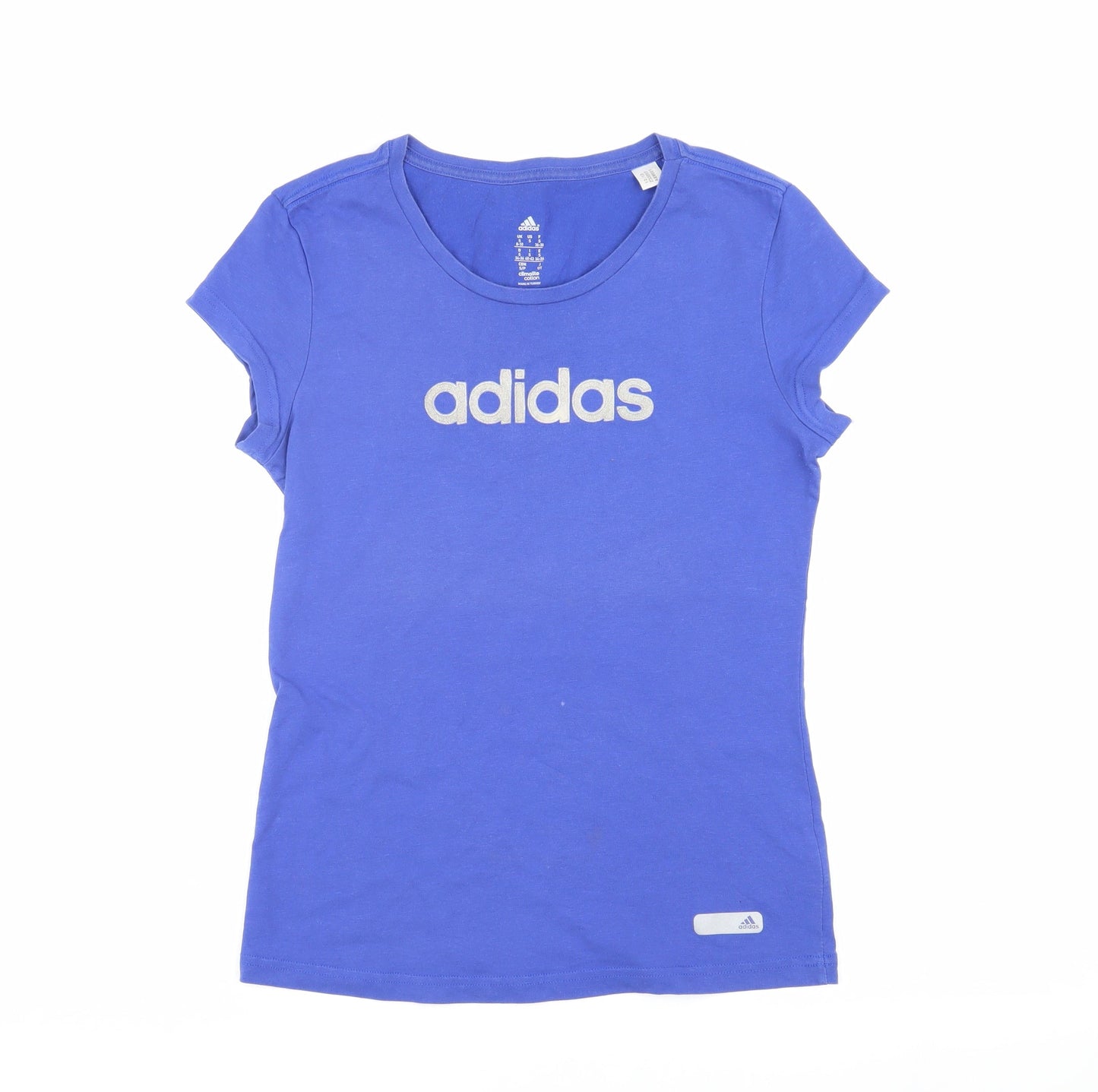 Womens UK Size S adidas Blue Basic T-Shirt