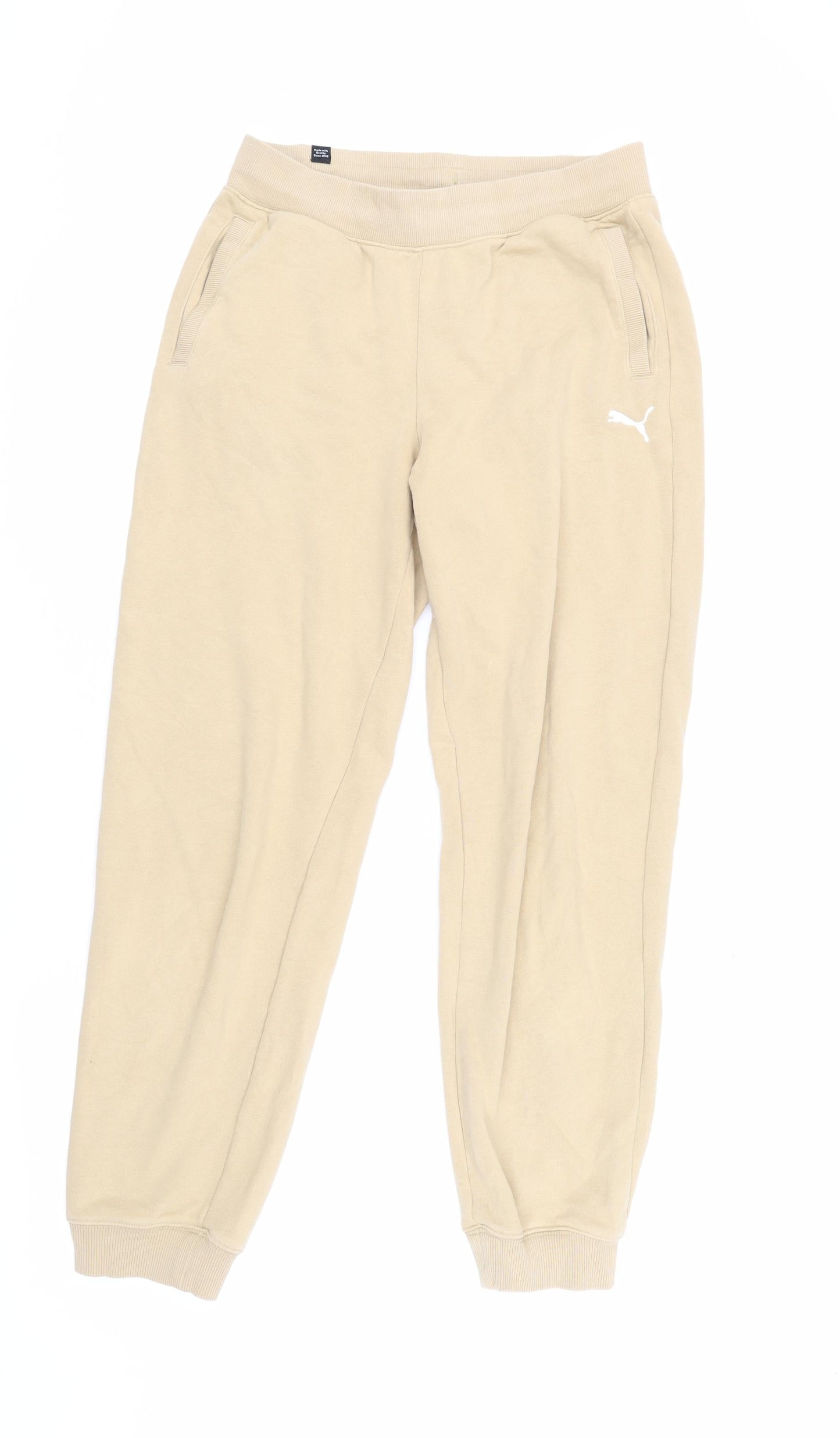 Puma Men's Beige Jogger Trousers S