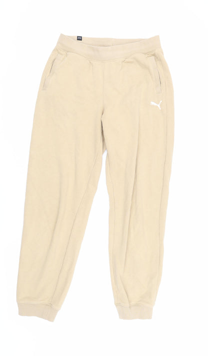 Puma Men's Beige Jogger Trousers S