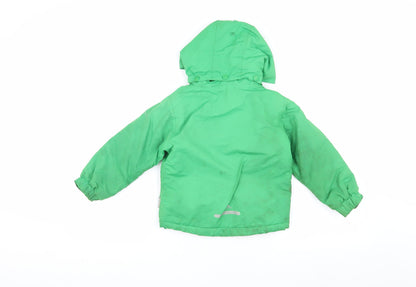 Trespass Boys Green Puffer Jacket 3 Years, Waterproof Hooded