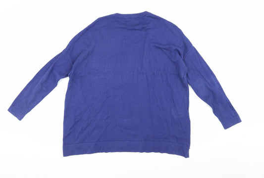Womens UK Size 10 Laura Ashley Blue Pullover Jumper