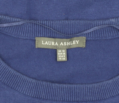 Womens UK Size 10 Laura Ashley Blue Pullover Jumper