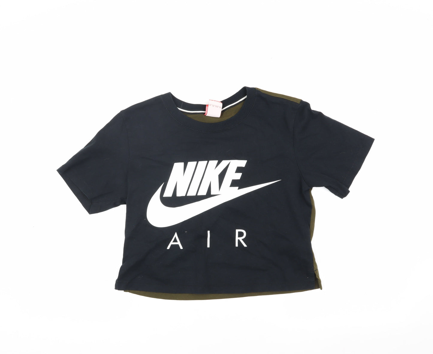Womens UK Size XS Nike Black Cropped T-Shirt