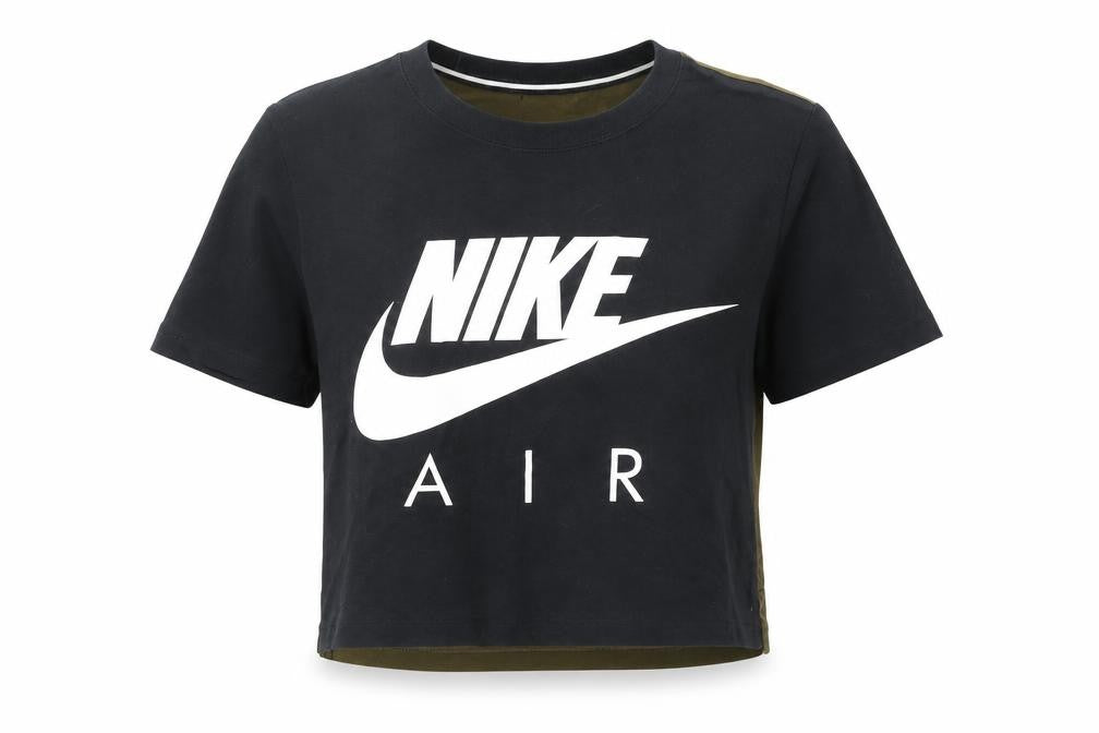 Womens UK Size XS Nike Black Cropped T-Shirt