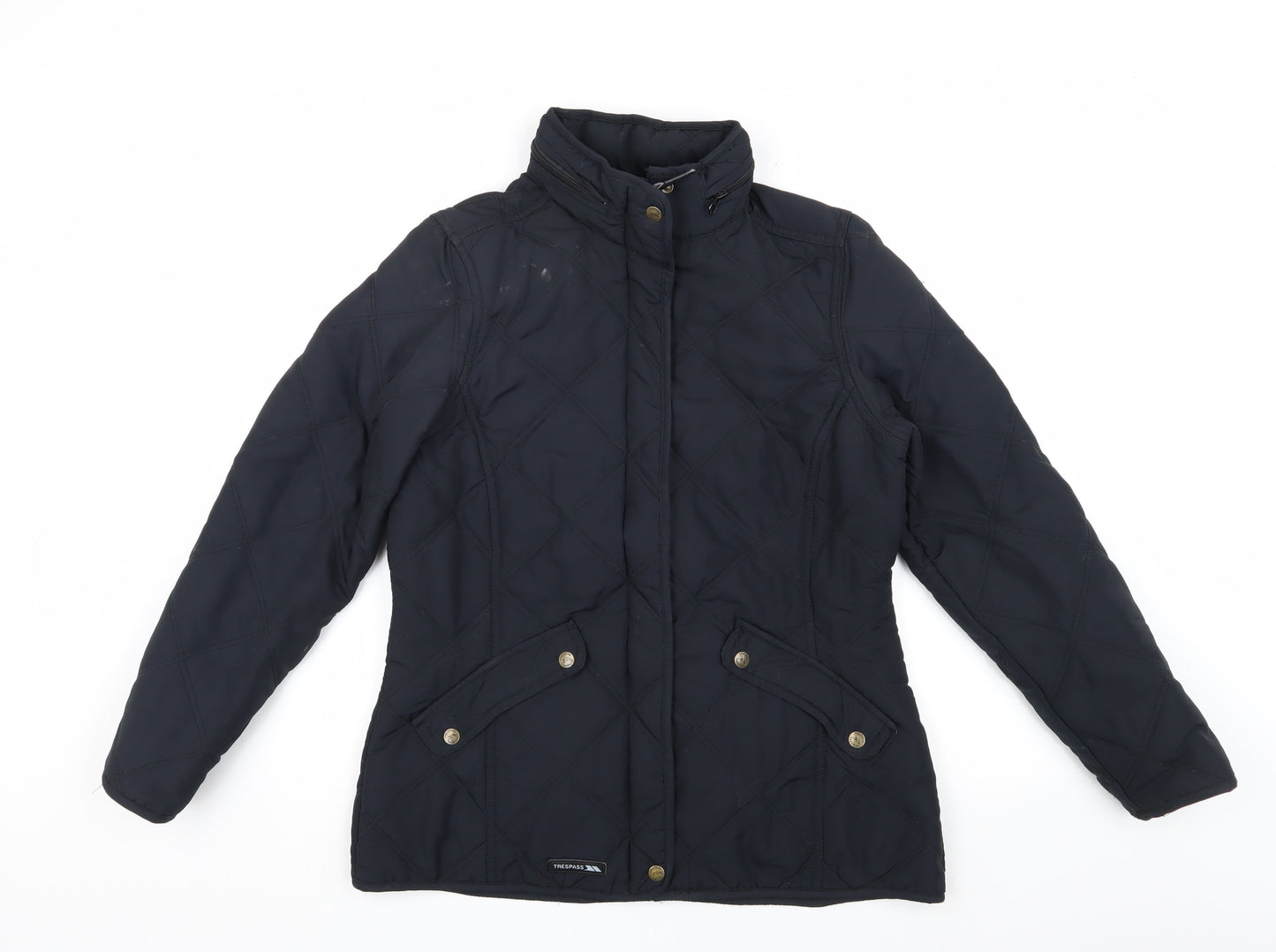 Unisex Adults UK Size M Trespass Black Quilted Coat