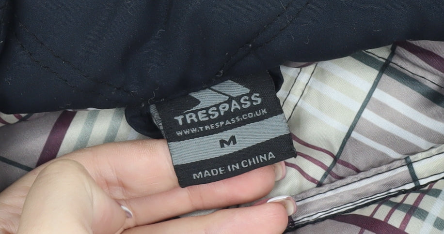 Unisex Adults UK Size M Trespass Black Quilted Coat