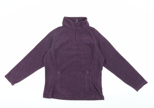 Regatta Women's Purple Striped Pullover Sweatshirt Size 10