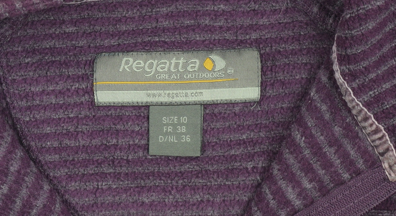 Regatta Women's Purple Striped Pullover Sweatshirt Size 10