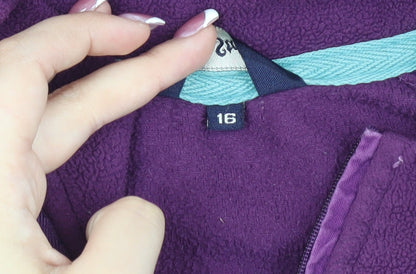 Peter Storm Women's Purple Fleece Sweatshirt Size 16