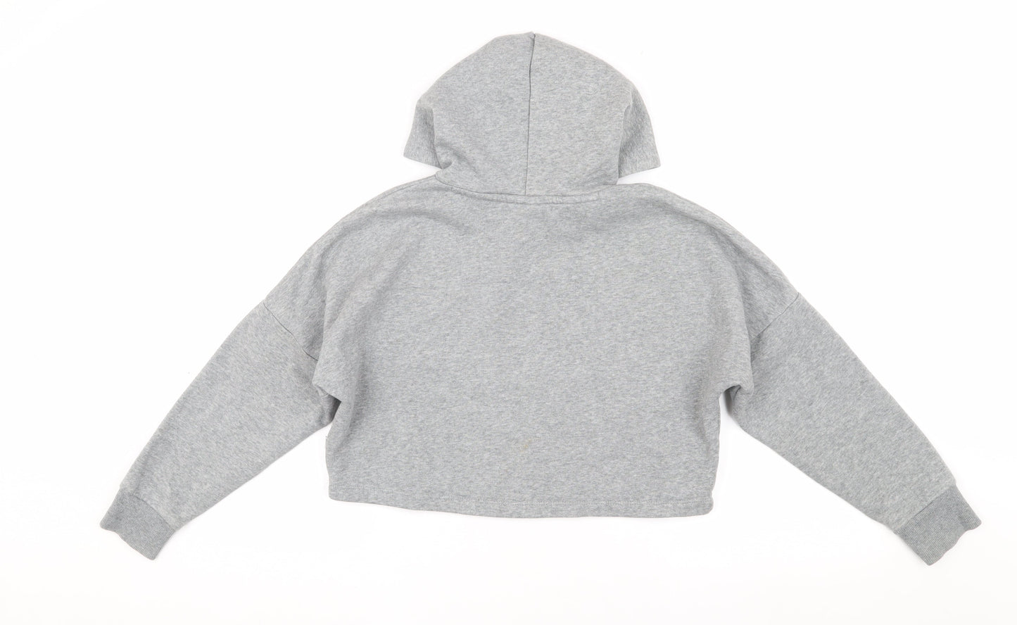 Puma Girls Grey Hoodie, 10 Years, Pullover Style, Logo