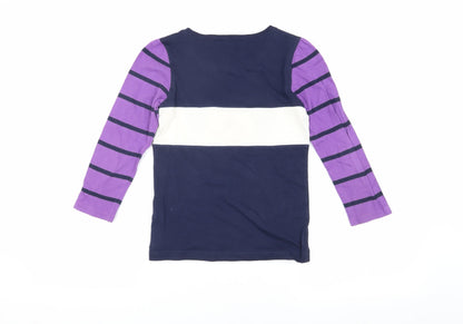 Womens UK Size 6 Ralph Lauren Blue Jersey T-Shirt