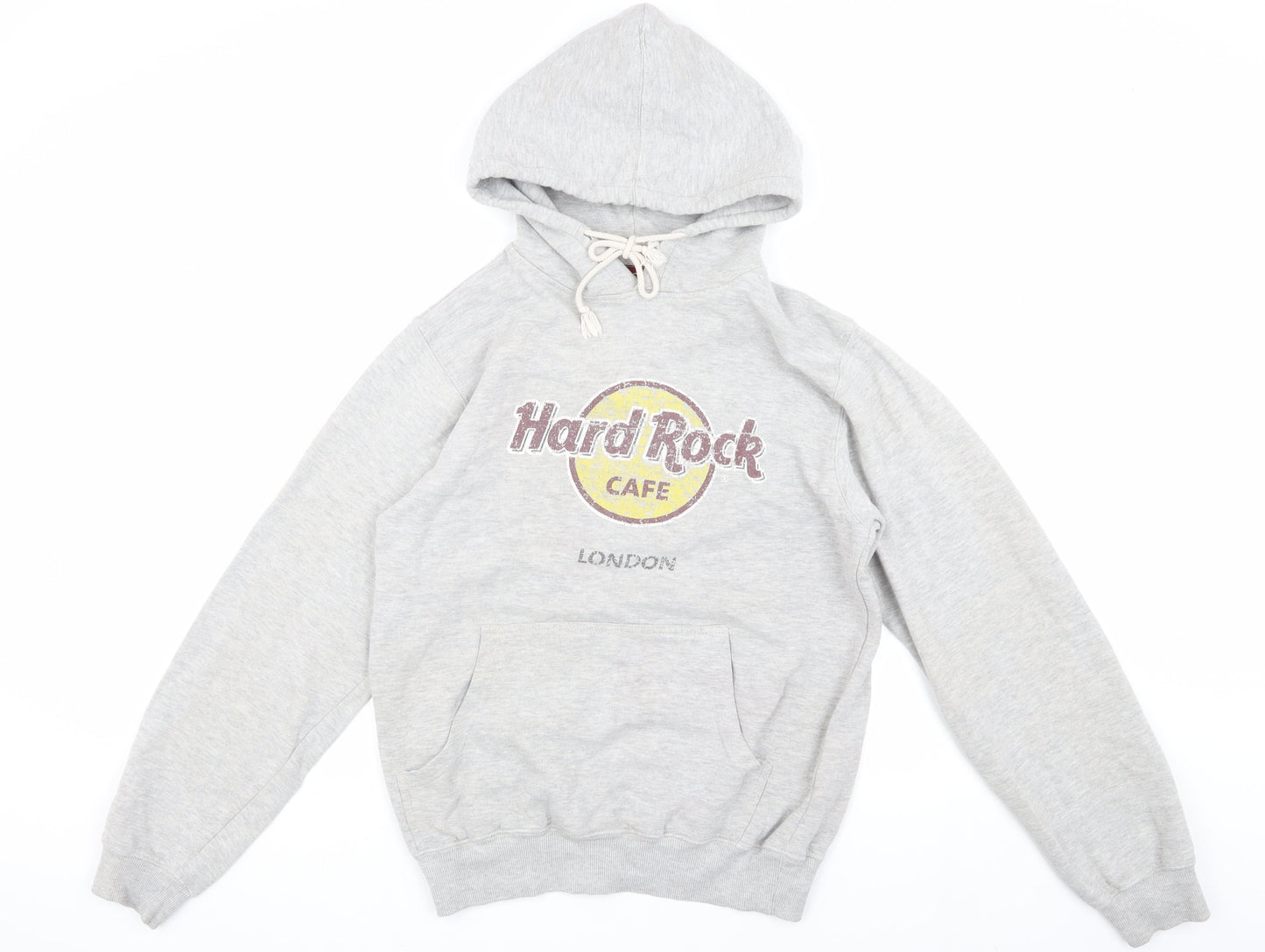 Unisex Adults UK Size M Hard Rock Cafe Grey Pullover Hoodie