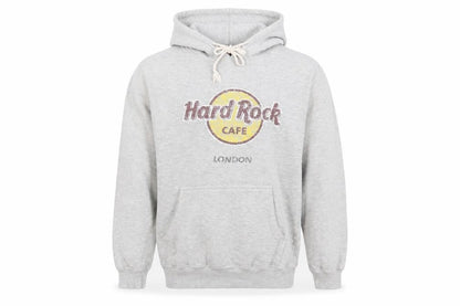 Unisex Adults UK Size M Hard Rock Cafe Grey Pullover Hoodie