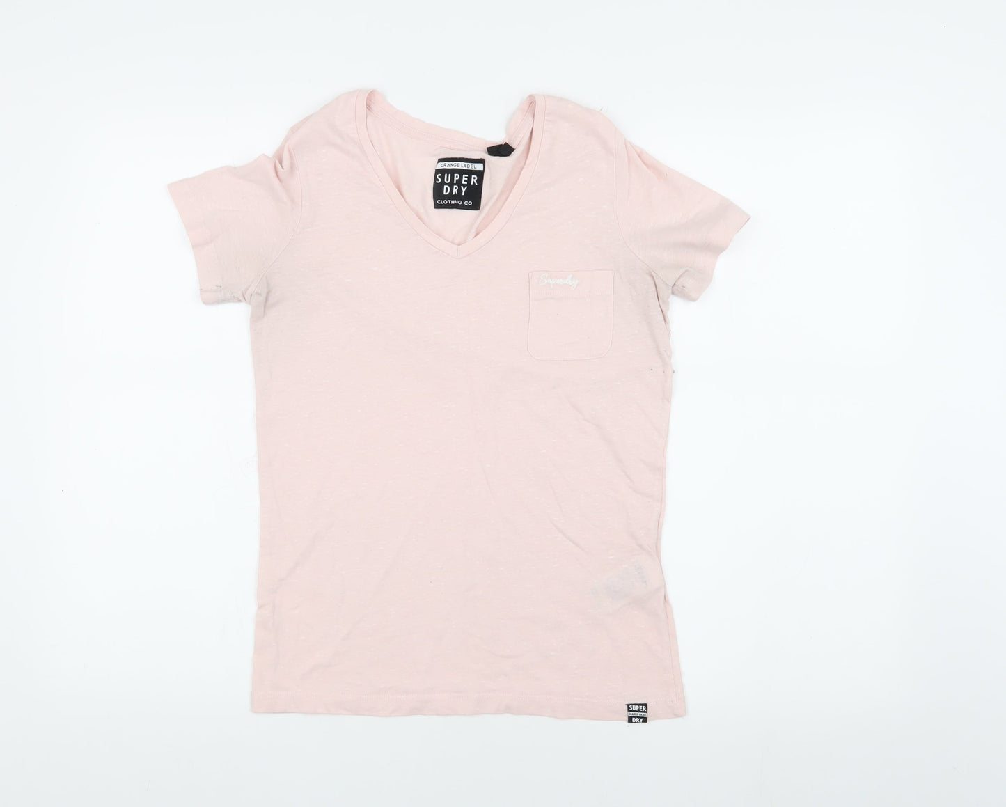 Womens UK Size 6 Superdry Pink Basic T-Shirt