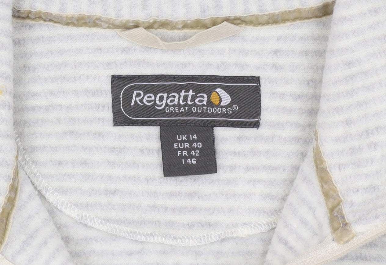 Regatta Women's Ivory Striped Pullover Sweatshirt 14