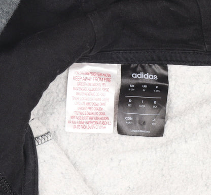 Adidas Boys Black Grey Hooded Track Jacket 11-12Y