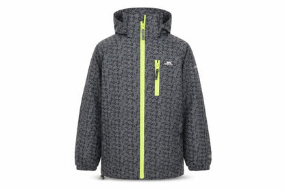 Trespass Boys Grey Rain Coat, Size 7-8, Waterproof Hiking Jacket