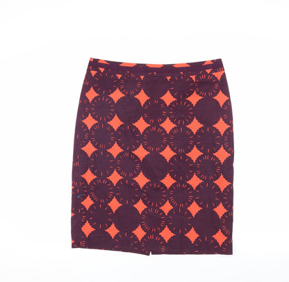 Boden Women's Geometric Multicoloured Pencil Skirt, Size 12