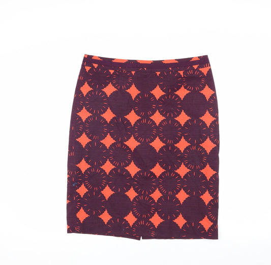 Boden Women's Geometric Multicoloured Pencil Skirt, Size 12