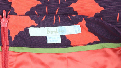 Boden Women's Geometric Multicoloured Pencil Skirt, Size 12