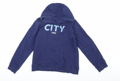 Manchester City Boys Blue Pullover Hoodie (12-13 Years)