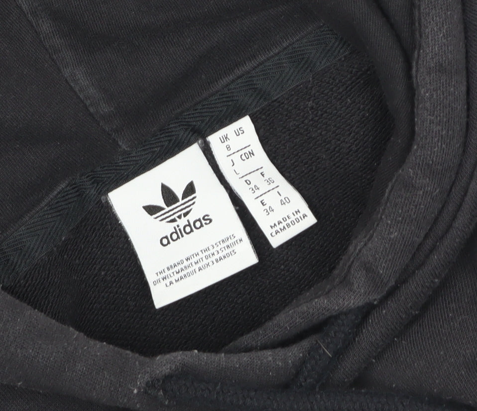 Adidas Women's Black Pullover Hoodie Size 8 Casual Wear