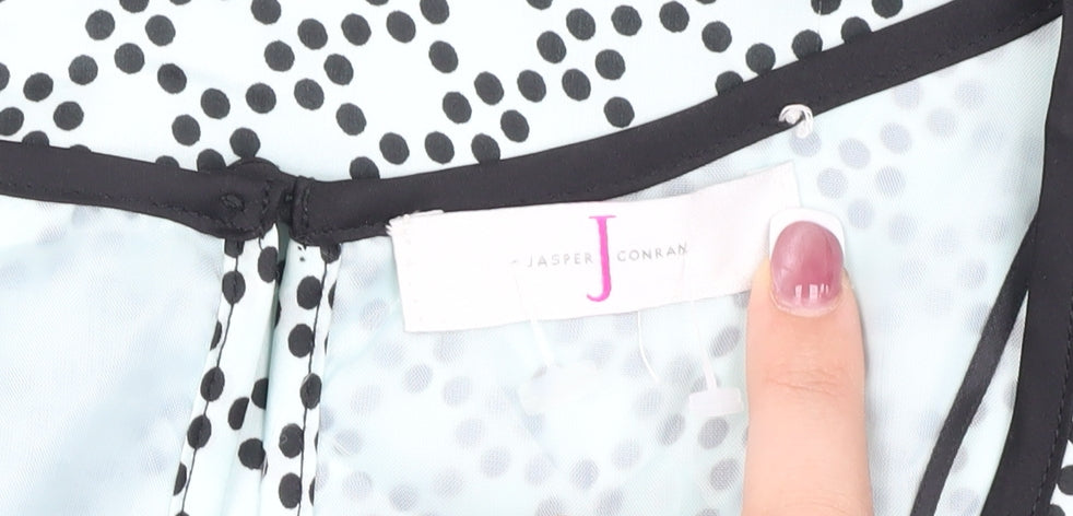 Jasper Conran Women's Polka Dot Peplum Blouse Size 12