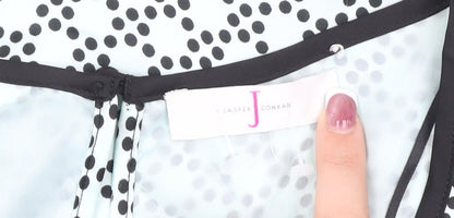 Jasper Conran Women's Polka Dot Peplum Blouse Size 12