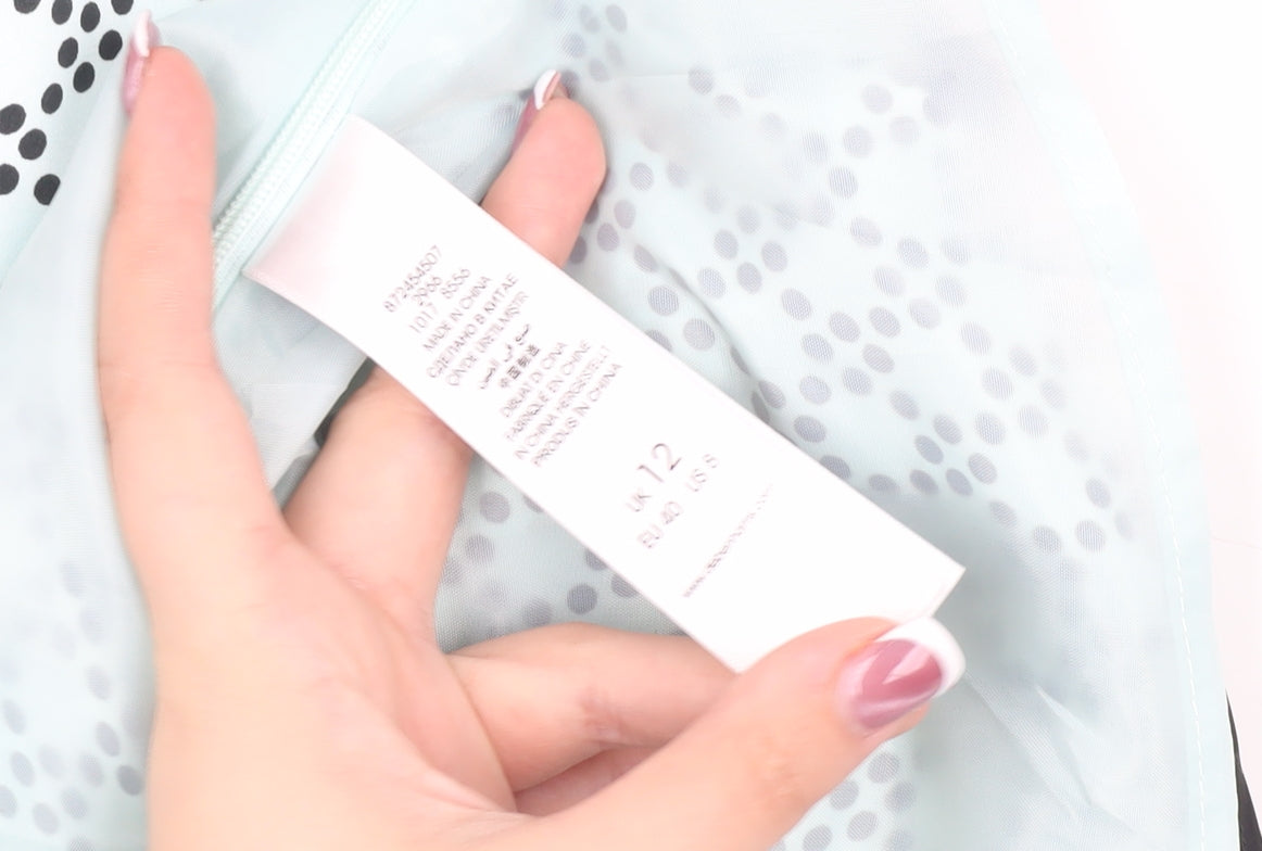 Jasper Conran Women's Polka Dot Peplum Blouse Size 12